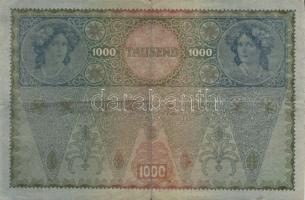 1902. 1000K (2x) vízszintes "Deutschösterreich" felülnyomással T:III,III-