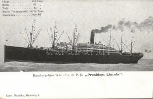 Hamburg - Amerika Line P.D. President Lincoln