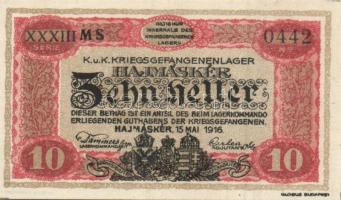 Hajmáskér/hadifogolytábor 1916. május 15. 10f T:I