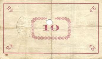 Pápa 1919. "Pápai csekk" 10K + 50K lyukasztással érvénytelenítve T:III