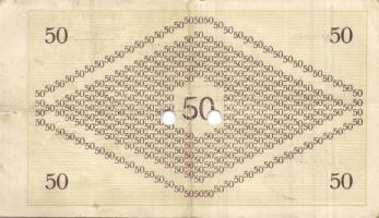 Pápa 1919. "Pápai csekk" 10K + 50K lyukasztással érvénytelenítve T:III