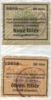 Miskolc 1916. 20f + 50f "MISKOLCZ" perforációval, lepecsételéssel T:I