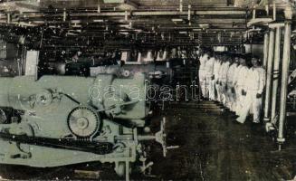 Warship battery room interior