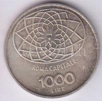 Olaszország 1970. 1000L Ag "Róma 100 éve főváros" T:1 patina