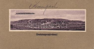 Korompa iron works, new year greeting, mini card (11 × 6 cm)