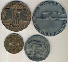 Magyar-Szovjet timföld egyezmény + 10 éves a Nehézipari Műszaki Egyetem + Magyar Alumíniumipari Tröszt és egy lengyel "Tudomány a Nemzet szolgálatában" Alu és fém emlékplakett T:2