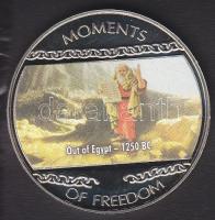 Libéria 2004. 10$ "Szabadság pillanatai- Mózes kivezeti népét Egyiptomból" multicolor tanúsítvánnyal T:PP