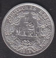 Német Birodalom/Császárság 1914A 1M Ag tanúsítvánnyal T:1/2