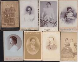 cca 1870-1890 8 db keményhátú fotó / vintage photos 7x9 cm