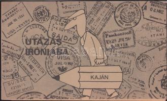 1982 Kaján Tibor: Utazás Iróniába kihajtható kiállítási katalógus