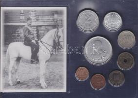 1931-44. 1f,2f,10f,20f,50f,1P,2P "Magyarország forgalmi pénzei -Horthy Korszak" Magyar Érmeforgalmazó kiadványa T:vegyes