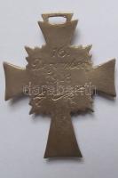 1938. Német Anyasági Becsületrend Kereszt bronz fokozata, zománcozott gyűjtői replika T:1-