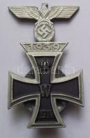 Német 3. Birodalom 1939. I. osztályú Vaskereszt Sas hadidíszítménnyel, gyenge minőségű gyűjtői replika T:2