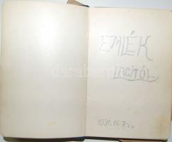 cca 1930 Emlékkönyv néhány rajzzal