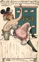 New Year 1901 litho s: Kieszkow