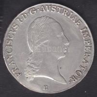 Ausztria/magyar verdejel 1822B Thaler Ag "I.Ferenc" T:3+ juszt.