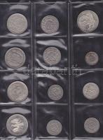 1898-1990. Vegyes 12db-os külföldi Ag tétel svájci, német és holland érmékkel T:PP,vegyes