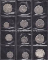 1898-1990. Vegyes 12db-os külföldi Ag tétel svájci, német és holland érmékkel T:PP,vegyes