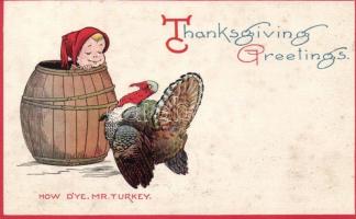 Hálaadás, gyerek, pulyka, Thanksgiving, child, turkey