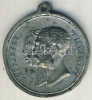 Ausztria 1879. "I.Ferenc József és Erzsébet királynő-Ezüstlakodalom" ón medál T:2 ph.