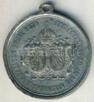 Ausztria 1879. "I.Ferenc József és Erzsébet királynő-Ezüstlakodalom" ón medál T:2 ph