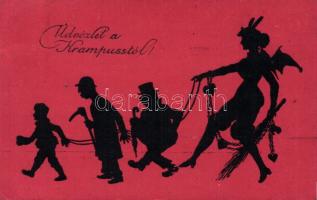 Female Krampus silhouettes