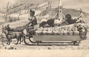 Krampus, baby carriage