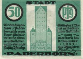 Német Birodalom/Weimari Köztársaság/ Paderborn 1921. 50pf, 75Pf, 1M + NDK 1971. 10M T:I,I-