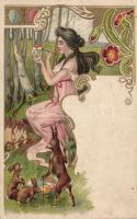 Easter, art nouveau litho