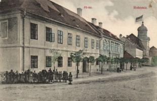 Rohonc main square Catholic Boys School
