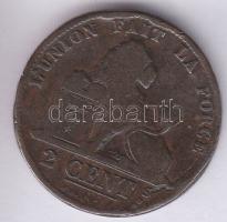 Belgium 1848. 2c T:3/3- RR!