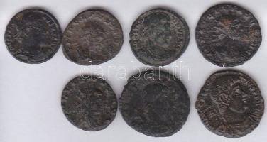Vegyes 7db klf római császársági érme, mint Aurelianus, Magnentius, Gallus... T:3,3-