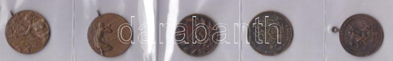 5db klf Br emlékérem és medál, mint 1896. Milleniumi emlékérem, Szt. György érem, Magyar Atlétikai Club és 2db lövészérem a 20-as évekből T:vegyes