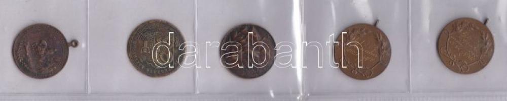 5db klf Br emlékérem és medál, mint 1896. Milleniumi emlékérem, Szt. György érem, Magyar Atlétikai C...