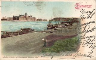 Budapest Rudolf rakpart litho