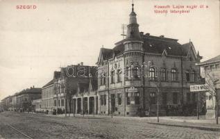 Szeged Kossuth Lajos sugárút tűzoltólaktanyával és a Tisza Mozival