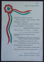 1989 Az MSZMP és a KISZ március 15. szórólapja