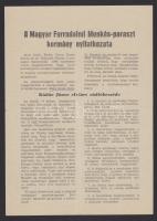 1956 A Forradalmi Munkás-Paraszt Kormány röplapja melyben bejelenti megalakulását és programját