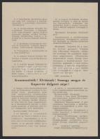 1956 A Forradalmi Munkás-Paraszt Kormány röplapja melyben bejelenti megalakulását és programját