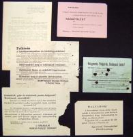 1956 6 db forradalmi röplap vegyes állapotban