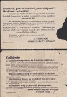 1956 6 db forradalmi röplap vegyes állapotban