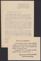 1956 6 db forradalmi röplap vegyes állapotban