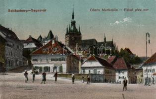 Segesvár market lane with the shop of H. Girscht