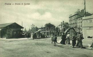 Fiume Susak bridge with the shop of Anton Kral