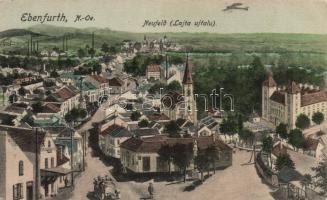 Lajtaújfalu with automobile and aeroplane