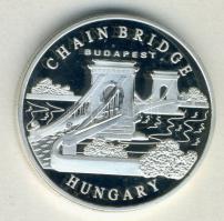 DN. Budapest-Lánchíd Ag emlékérem (29.4g) T:PP