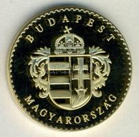 DN. Budapest-Parlament aranyozott ffém emlékérem T:PP