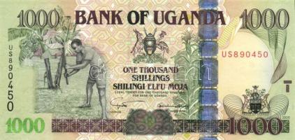 Uganda 1991. 200Sh + 500Sh + 1996. 100Sh + 2005. 1000Sh T:I