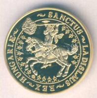 "Magyar aranypénzek utánveretben - Szent László jubileumi 100 pengő" aranyozott Ag emlékérem 5.5g T:PP tanúsítvánnyal, csak 2009db!