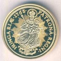 "Magyar aranypénzek utánveretben - Mária Terézia 2 dukát" aranyozott Ag emlékérem 5.5g T:P...